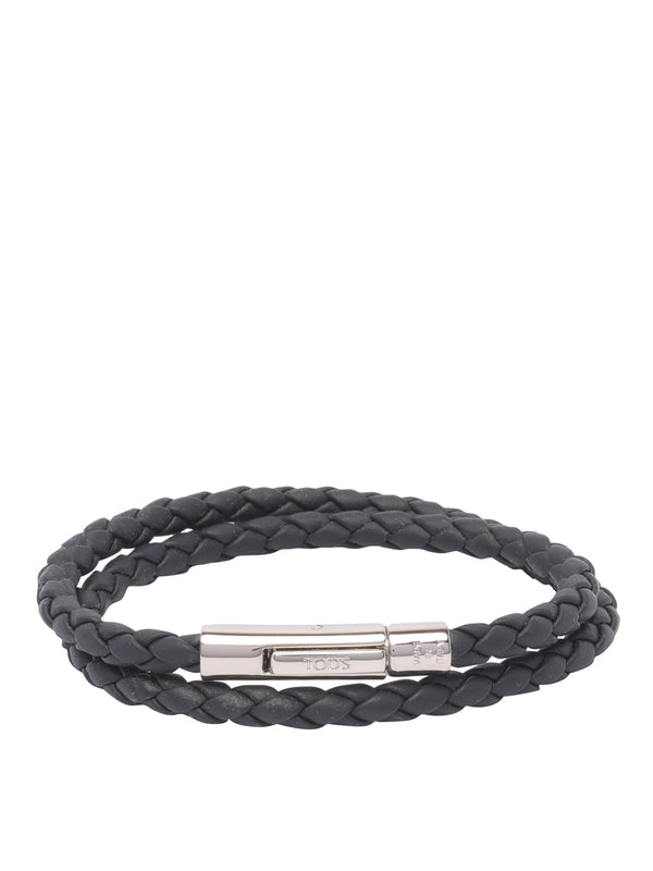 Logo Braid Leather Bracelet