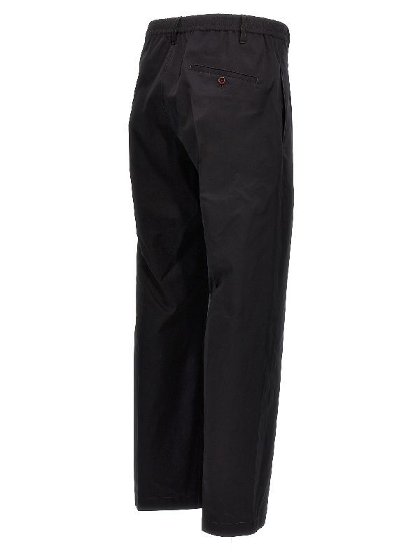 Black Pintuck Cotton Pants