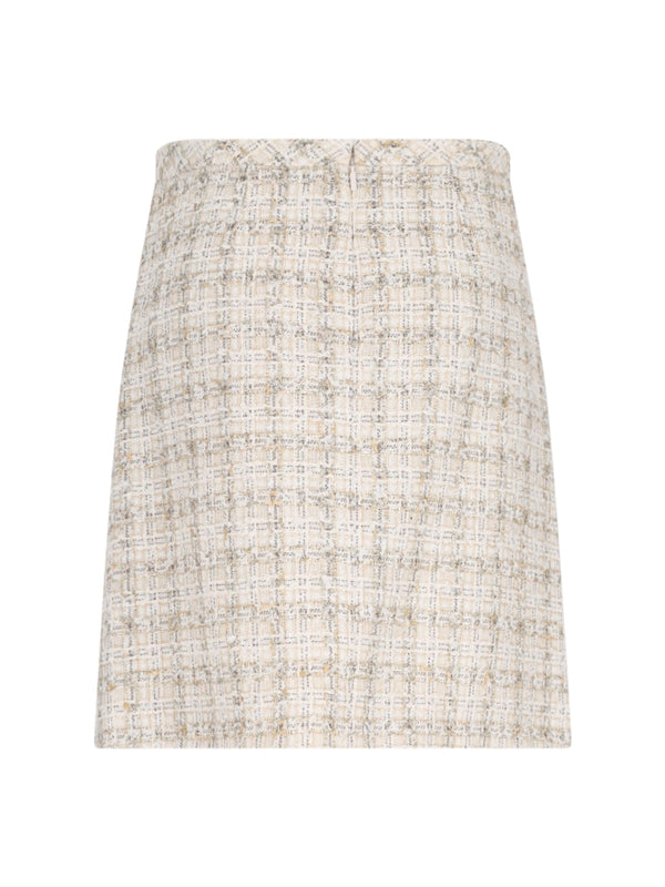 Medusa Check Tweed Skirt