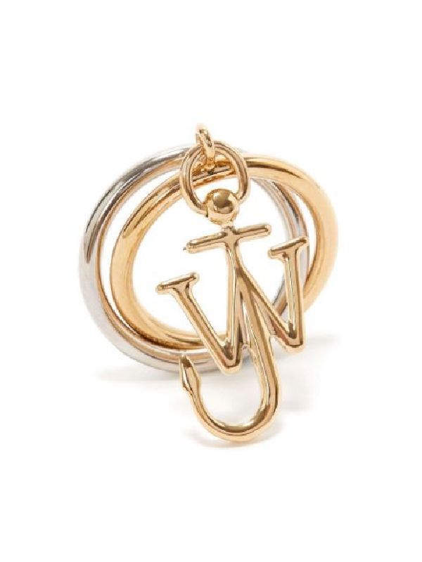 Anchor Logo Charm Double Ring