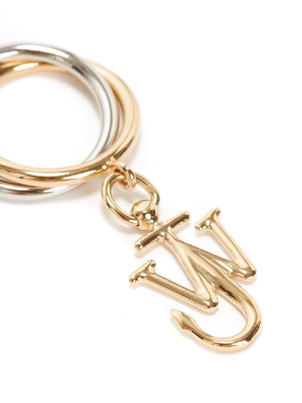 Anchor Logo Charm Double Ring