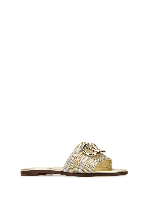 Valentino Gold Slides