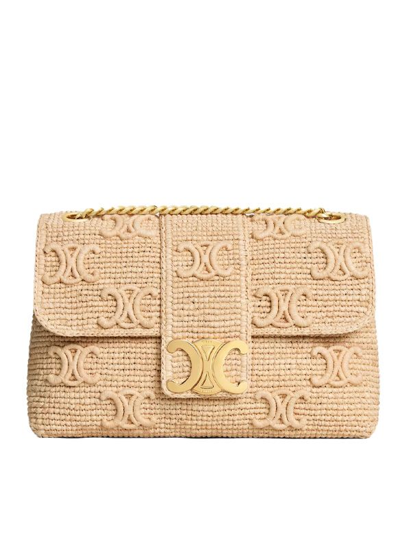 Victuar Triomphe Raffia Shoulder Bag