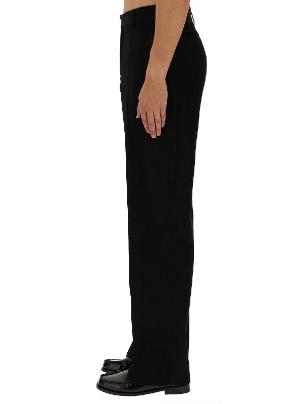 Black Wool Tailored Pants