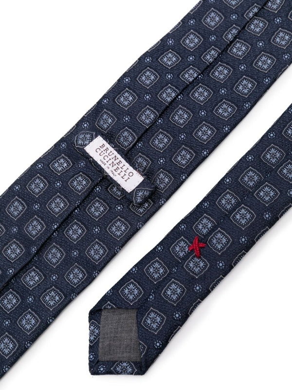 All-Over Pattern Silk Tie