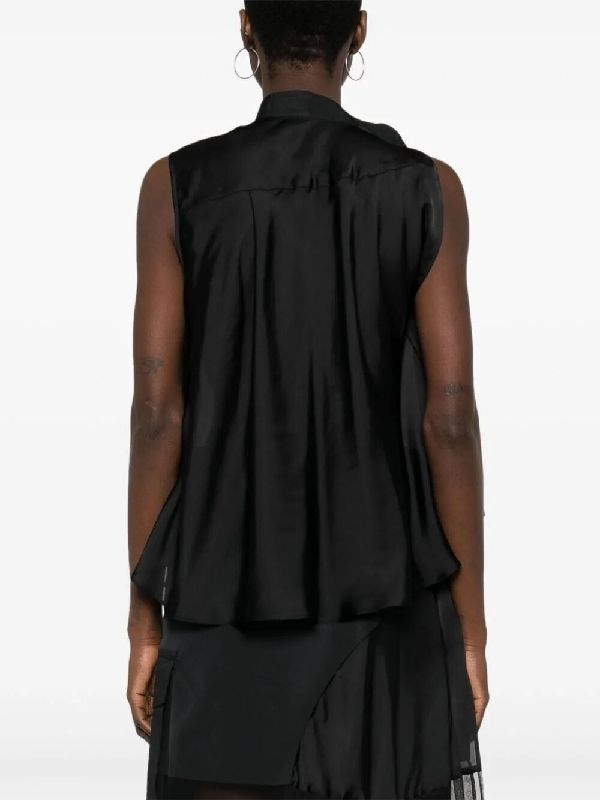 Asymmetric Sleeveless Blouse