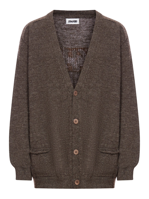 Grandpa V-Neck Wool Cardigan