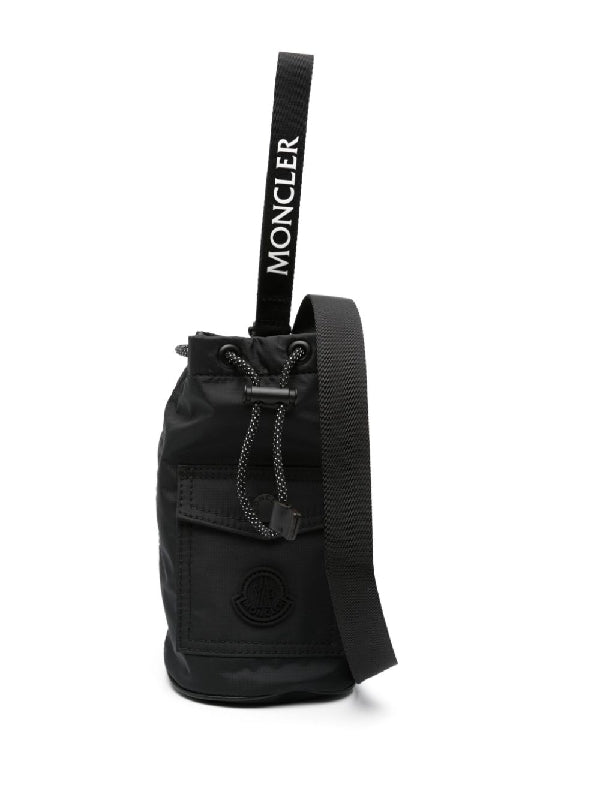 Logo Patch Drawstring Phone Holder Bag