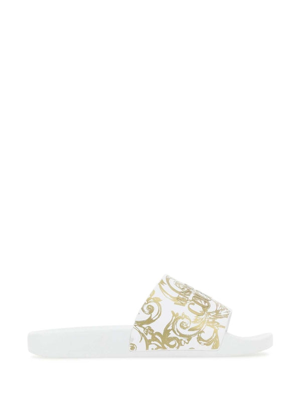 Versace White Slides