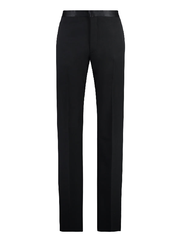 Black Wool Tailored Pants