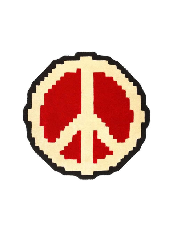 Peace Sign Jacquard Rug