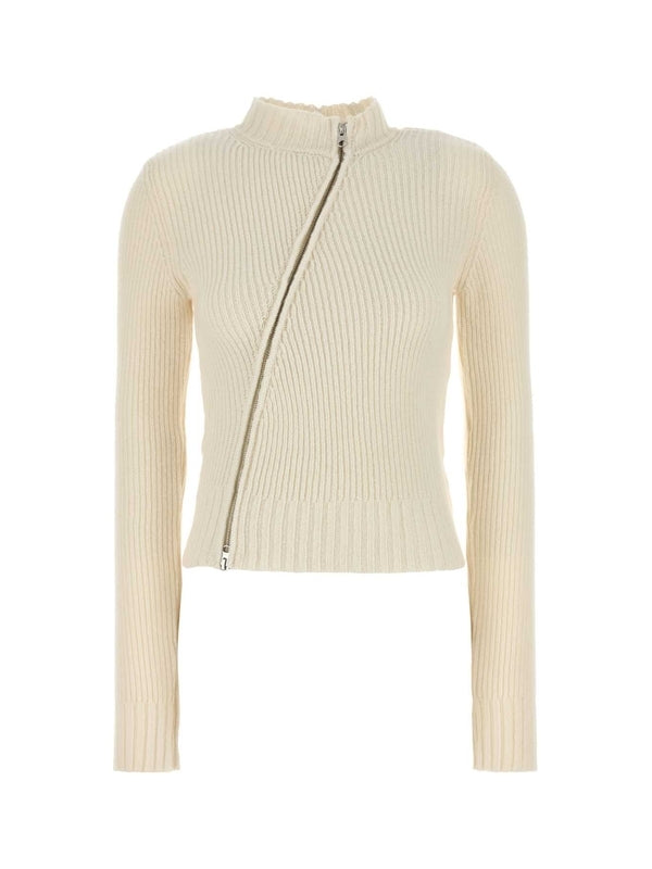 Zip Detail Wool Sweater