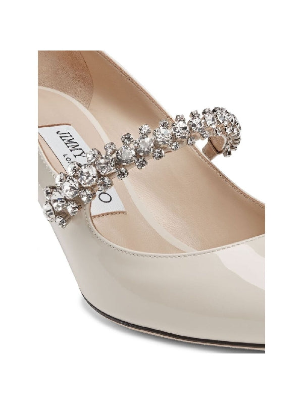 Crystal Detail Leather Pumps