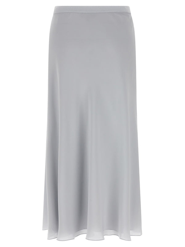 Flare Silk
  Midi Skirt