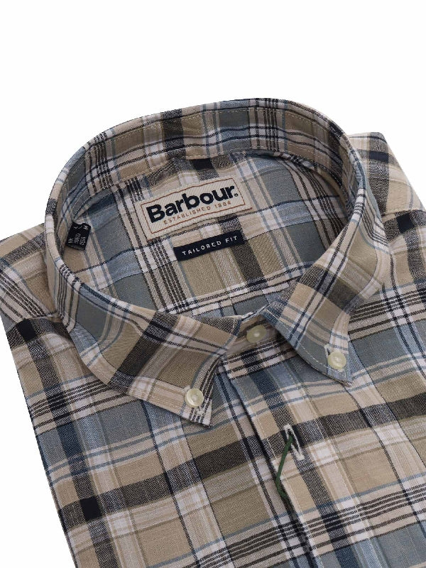 Logo Embroidery Check Pattern Shirt