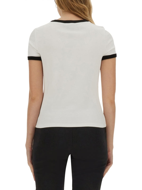 Bokeh Flower Embroidery Short Sleeve T-Shirt