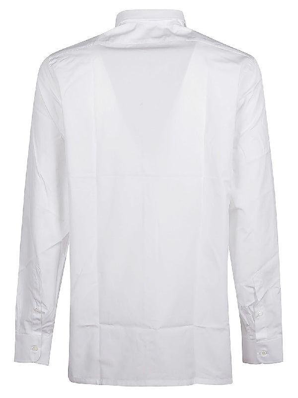 White Cotton Long Sleeve Shirt