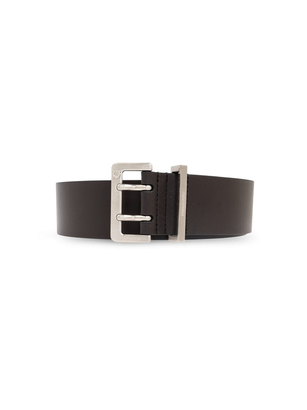 Square Buckle Leather Belt