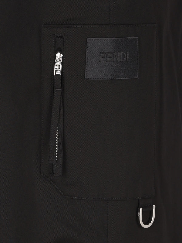 Back Logo Patch Cotton Pants