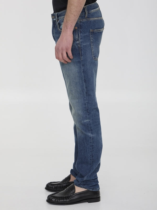 Slimfit Washed Denim Pants