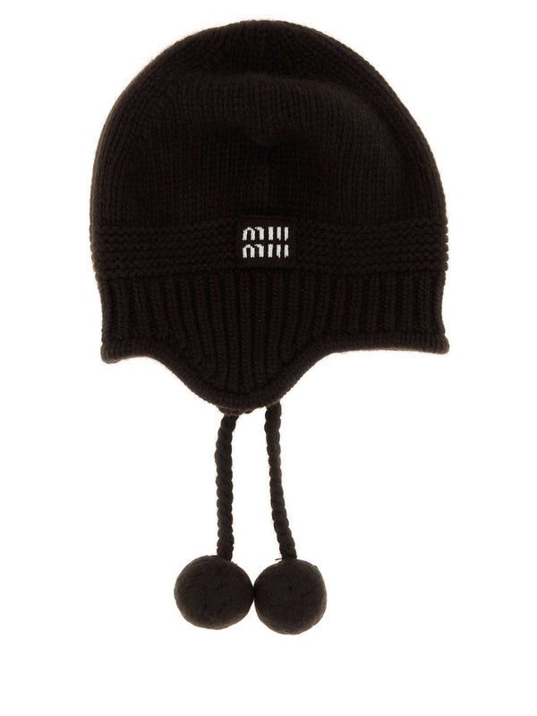 Logo Patch Wool Cashmere Beanie