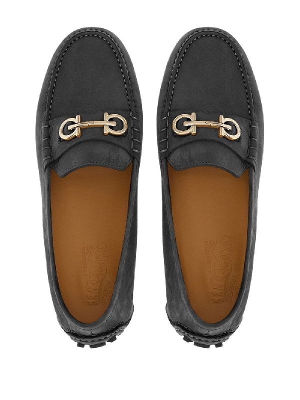 Double Gancini
  Leather Driving Shoes