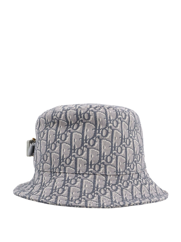 Logo Jacquard Pattern Cotton Bucket Hat