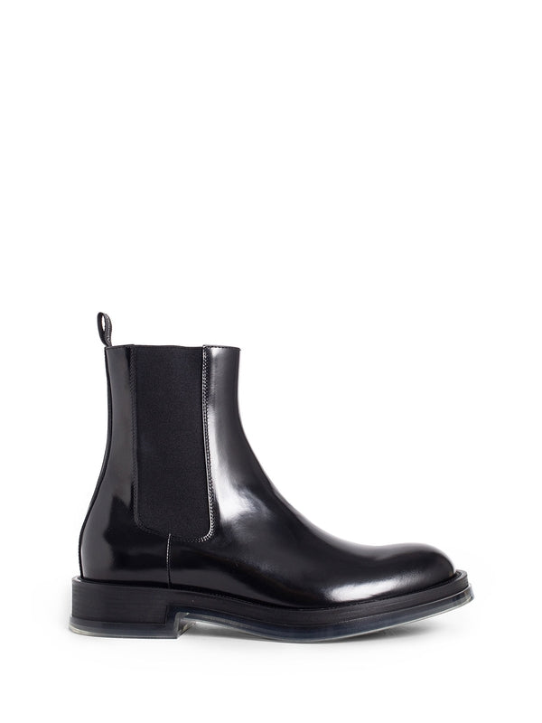 Black Leather Chelsea Boots