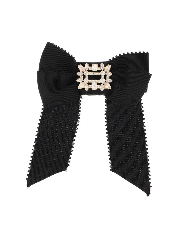 Vivier Jewel Buckle Bow Hairpin