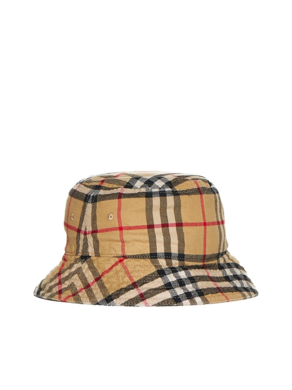 Vintage Check Cotton Bucket
  Hat