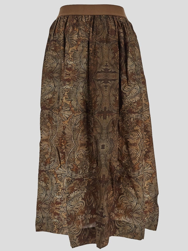 All Over Printed Banded Skirt