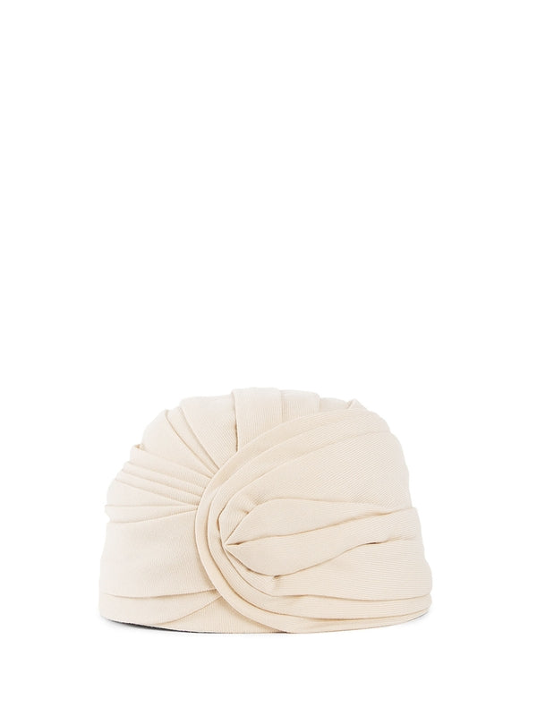 V Logo Decoration Wool Turban