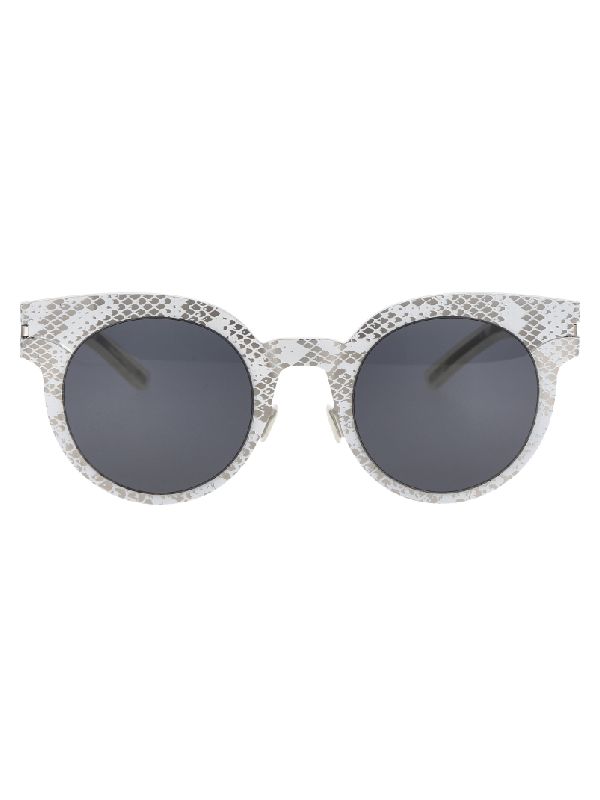 Margiela Python Pattern Round Sunglasses