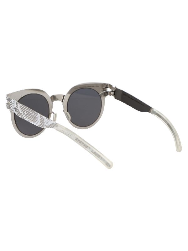 Margiela Python Pattern Round Sunglasses