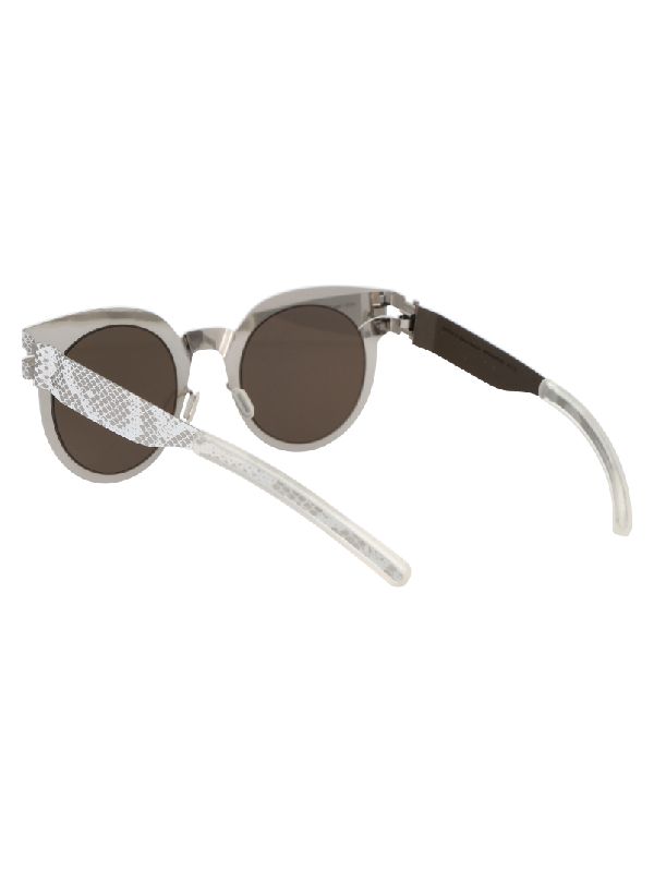 Margiela Python Pattern Round Sunglasses