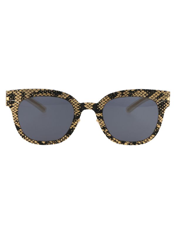 Margiela Python Pattern Oval Sunglasses