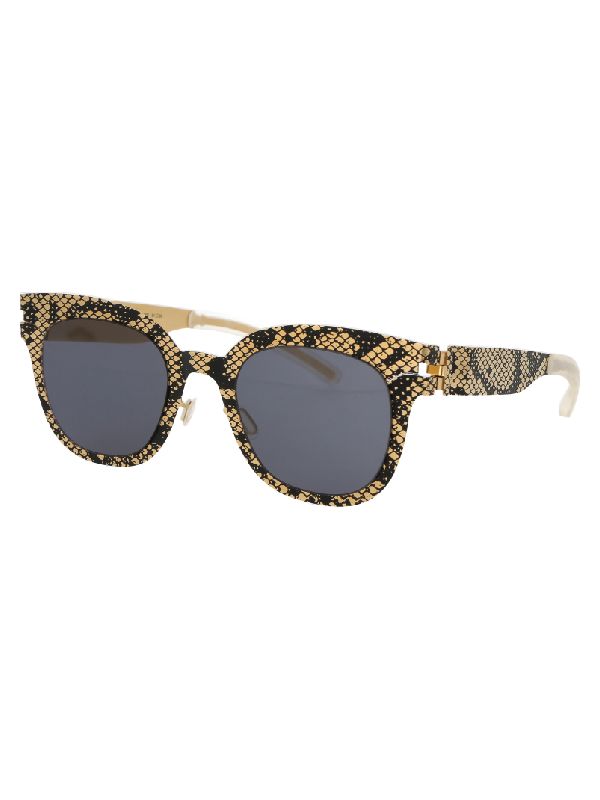 Margiela Python Pattern Oval Sunglasses