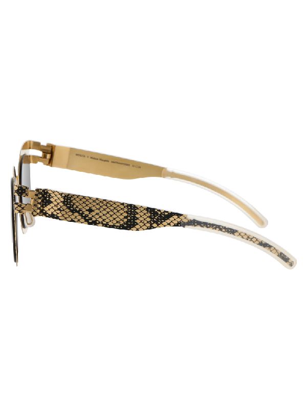 Margiela Python Pattern Oval Sunglasses
