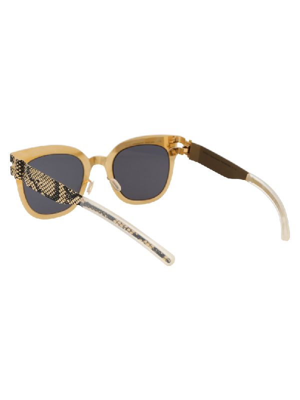 Margiela Python Pattern Oval Sunglasses