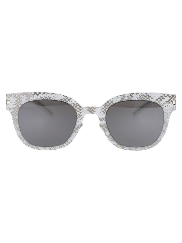 Margiela Python Pattern Square Sunglasses