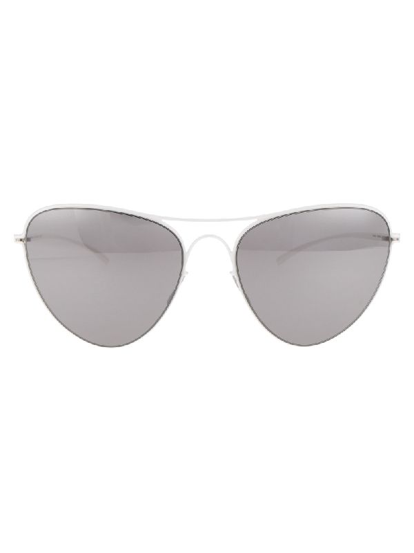 Margiela White Oval Sunglasses