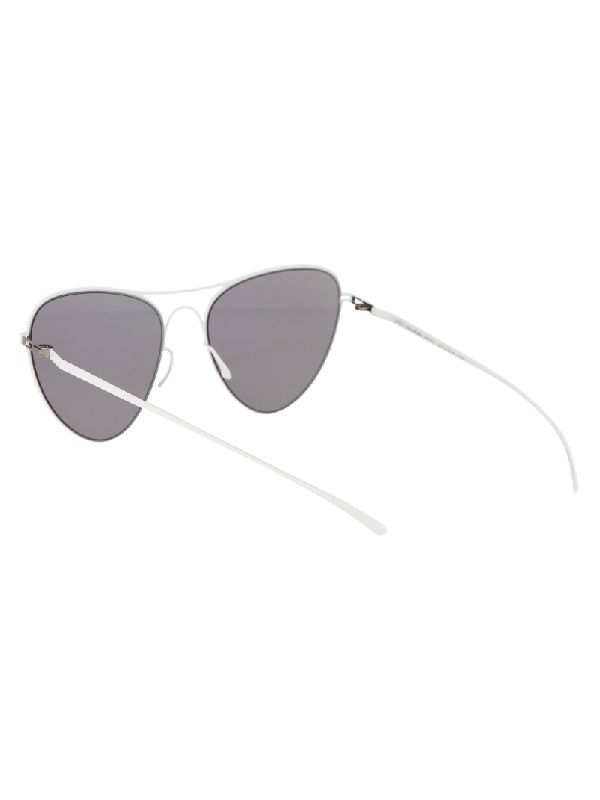 Margiela White Oval Sunglasses