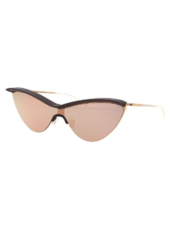 Margiela Brown Gold Cat-eye Sunglasses