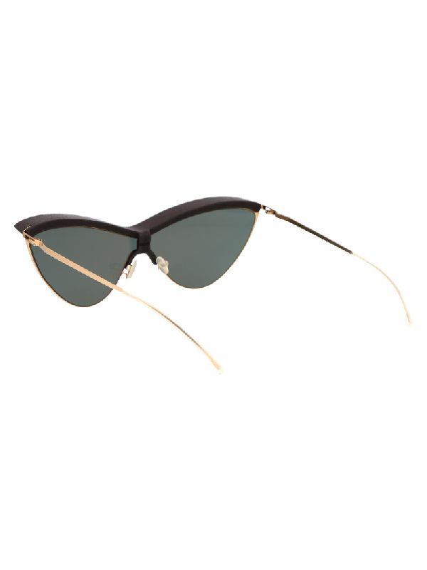 Margiela Brown Gold Cat-eye Sunglasses