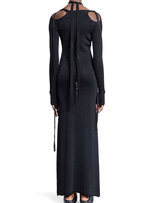 Multiscarf Long Sleeve Knit Dress