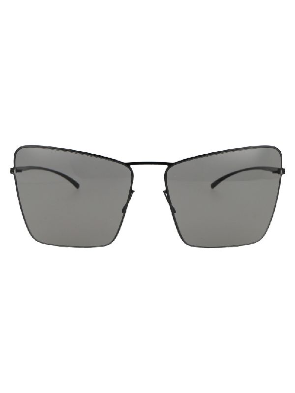 Margiela Black Metal Cat-eye Sunglasses