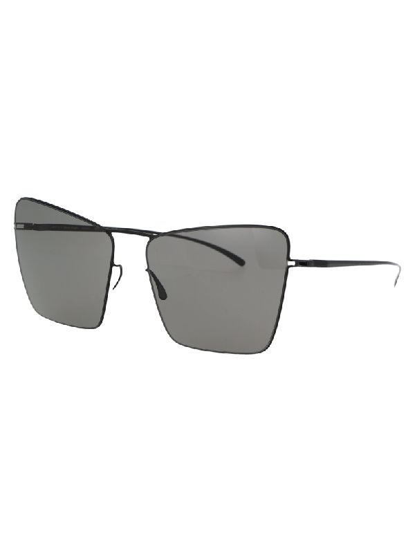 Margiela Black Metal Cat-eye Sunglasses