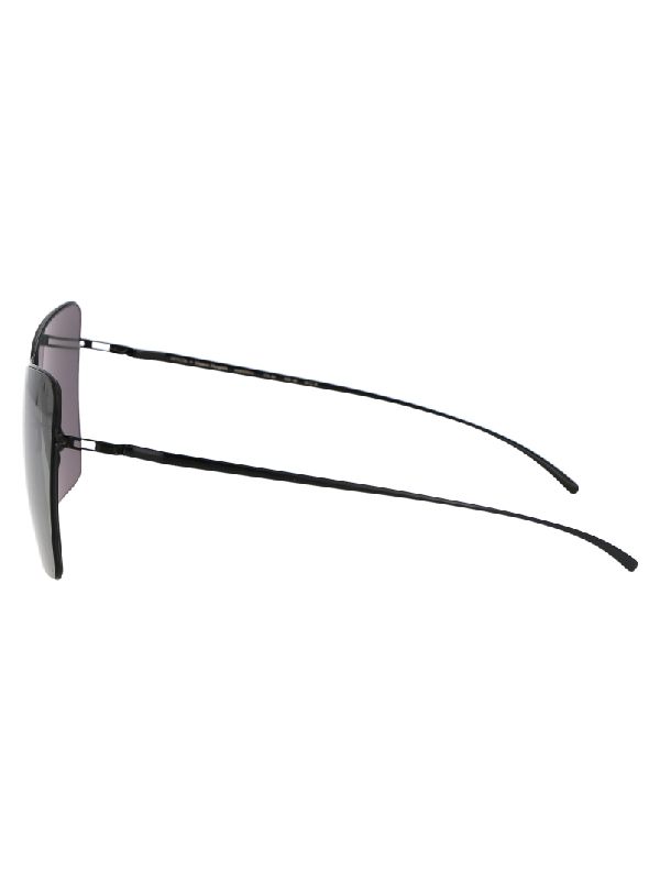 Margiela Black Metal Cat-eye Sunglasses