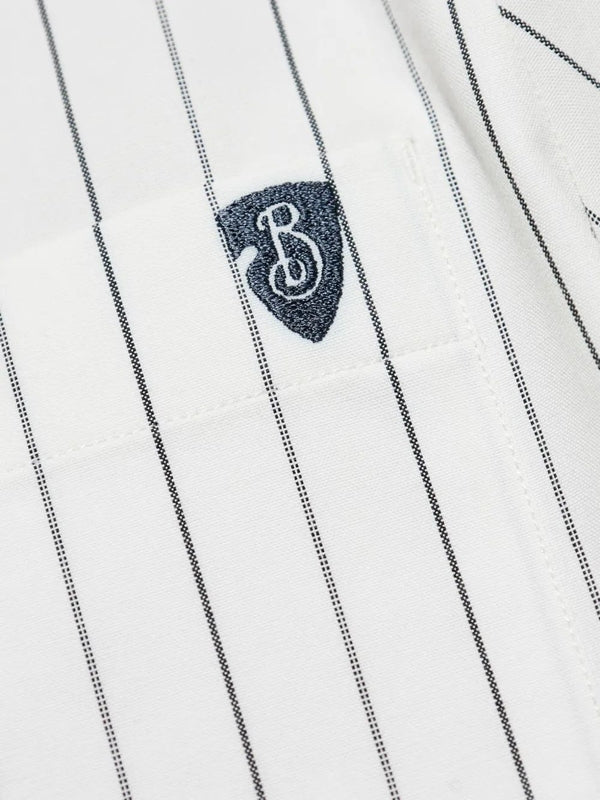 B Shield Logo Embroidered Stripe Shirt