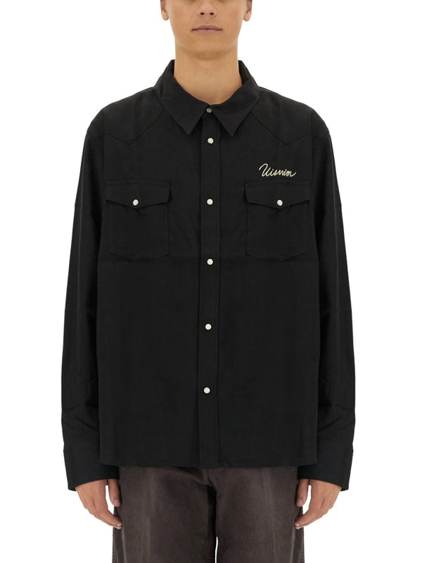 Logo Embroidered Long Sleeve Shirt